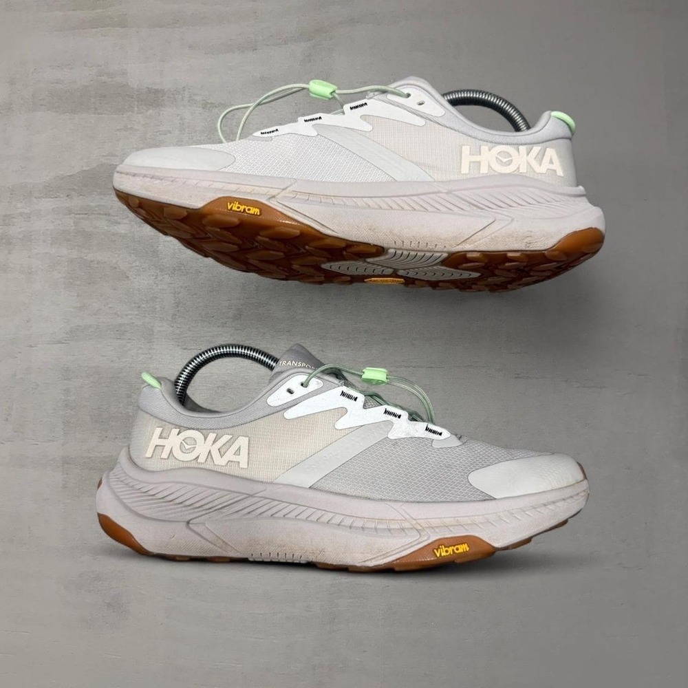 Hoka Transport Harbor Mist Lime Glow Sneakers 1123154 Size‎ 9.5B